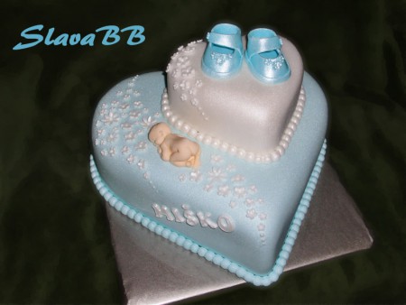 Torta "Krstiny Miško - Christening Cakes " spodné poschodie: cesto: vanilkové plnka: čokoládová  vrchné poschodie: cesto: čokoládové plnka: čokoládová + kokosová náplň váha: 4 kg